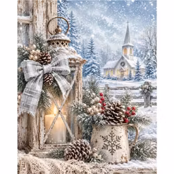 Diamanttavla Vackra Vinter 40x50 - Leverans vecka 42