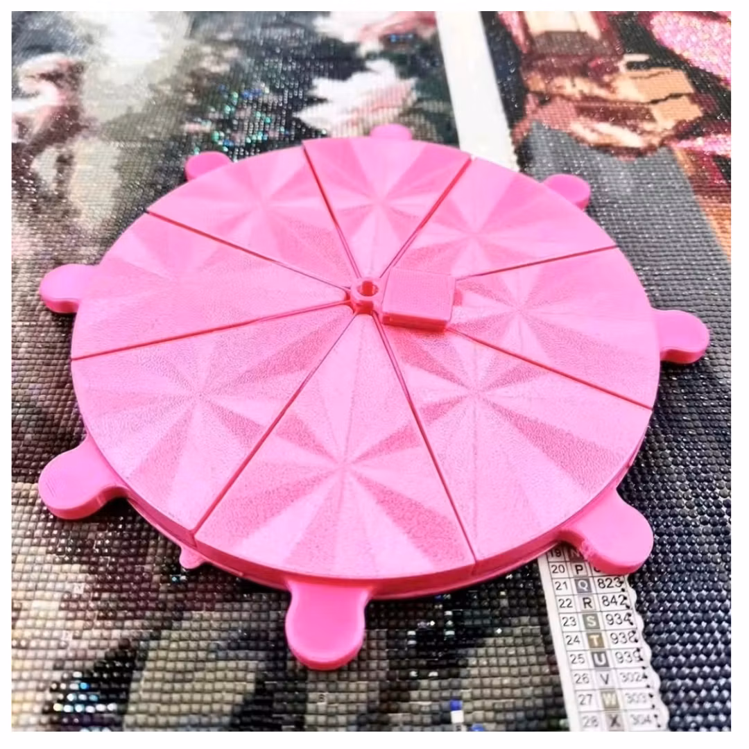 Diamond Painting Trågställ Med 8 Tråg + Vaxbox Rosa