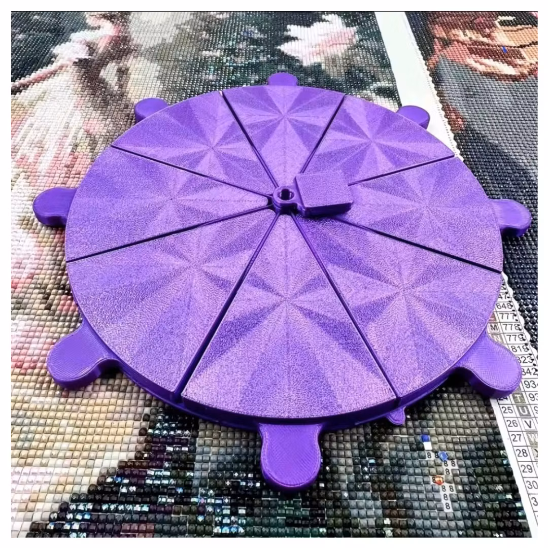Diamond Painting Trågställ Med 8 Tråg + Vaxbox Lila