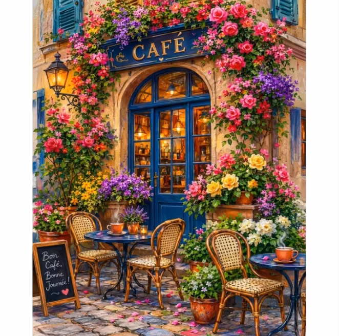 Diamanttavla Cafe´ 40x50 - Leverans vecka 44-45