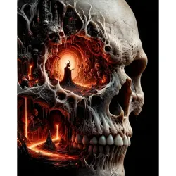 Diamanttavla Dark Skull 40x50 - Leverans vecka 46-47