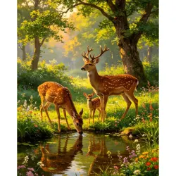 Diamanttavla Deers Forest 40x50 - Leverans vecka 46-47