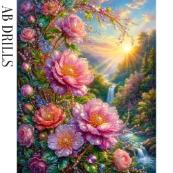 Diamanttavla AB Flowers Waterfall 40x50 - Leverans Vecka 46-47