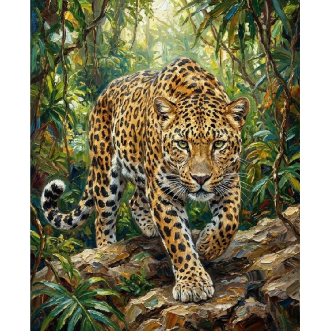 Diamanttavla Leopard 40x50 - Leverans vecka 46-47