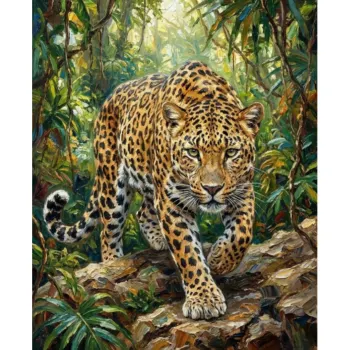 Diamanttavla Leopard 40x50 - Leverans vecka 46-47