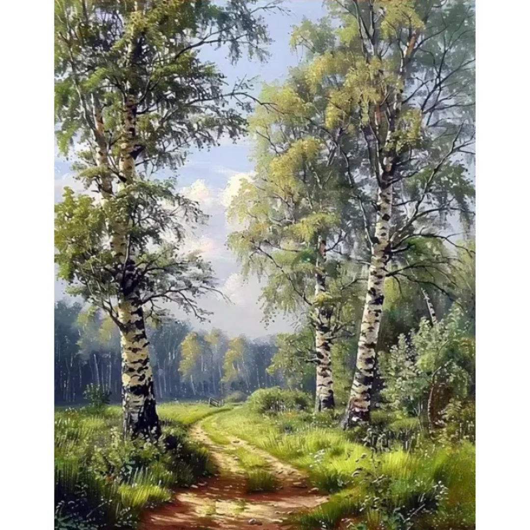Diamanttavla Björkstig 40x50 - Leverans vecka 46-47