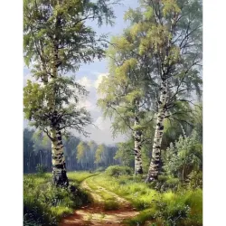 Diamanttavla Björkstig 40x50 - Leverans vecka 46-47