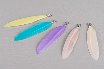 Fjäder Häng Chic Mix 10 cm 20 st