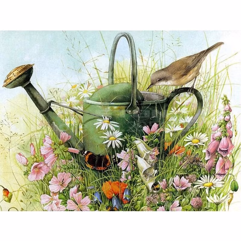 Diamanttavla Vattenkanna 40x50 - Leverantid 1-3 Dagar