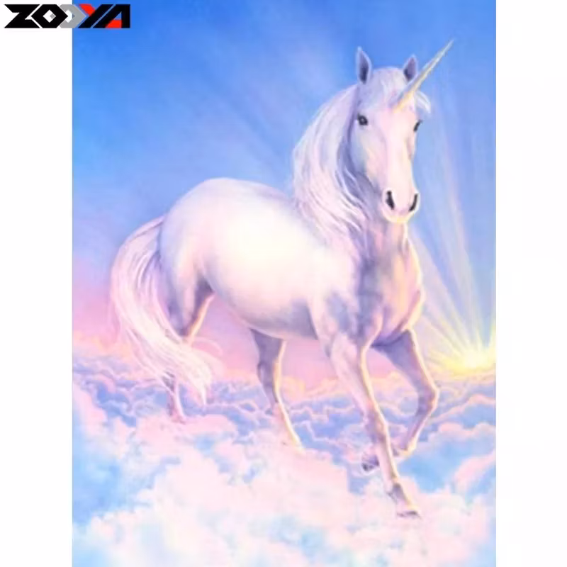 Diamanttavla Unicorn Heaven 40x50