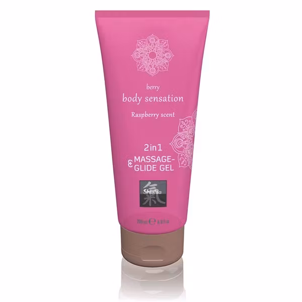 Shiatsu Massage & Glid Gel 2in1 - Raspberry