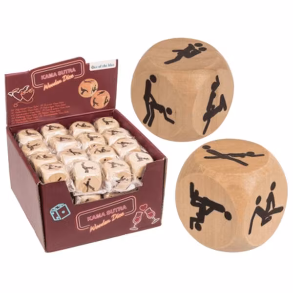 Wooden dice - Kamasutra