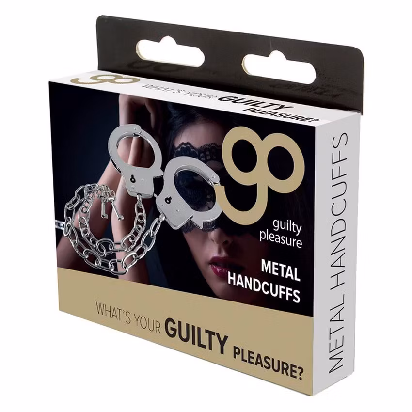 Metal Handcuffs Long Chain