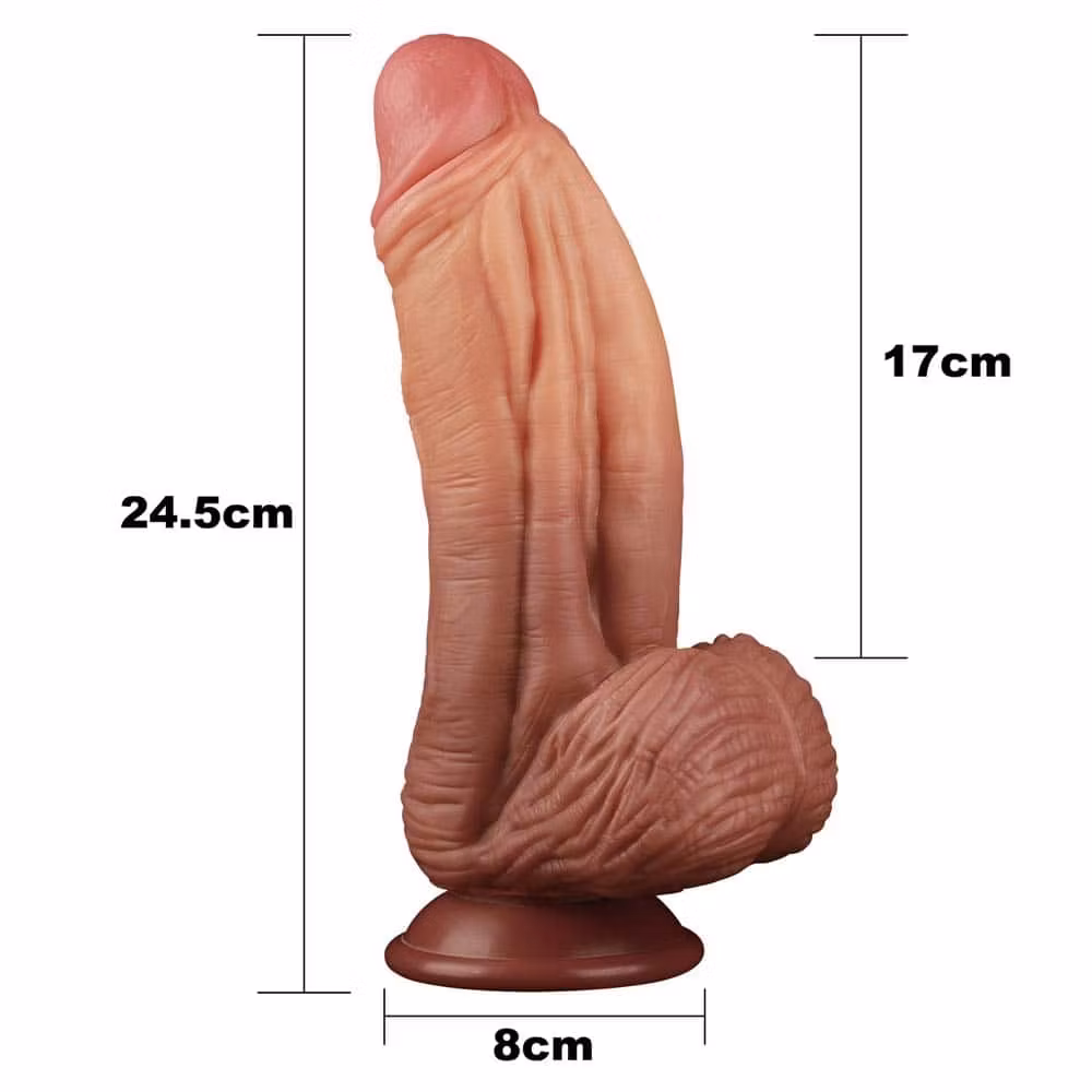 Dual Layered Platinum Silicone Cock