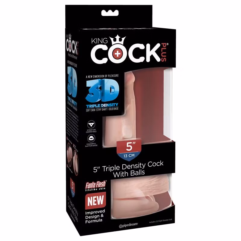 3D Triple Density Dildo with Balls