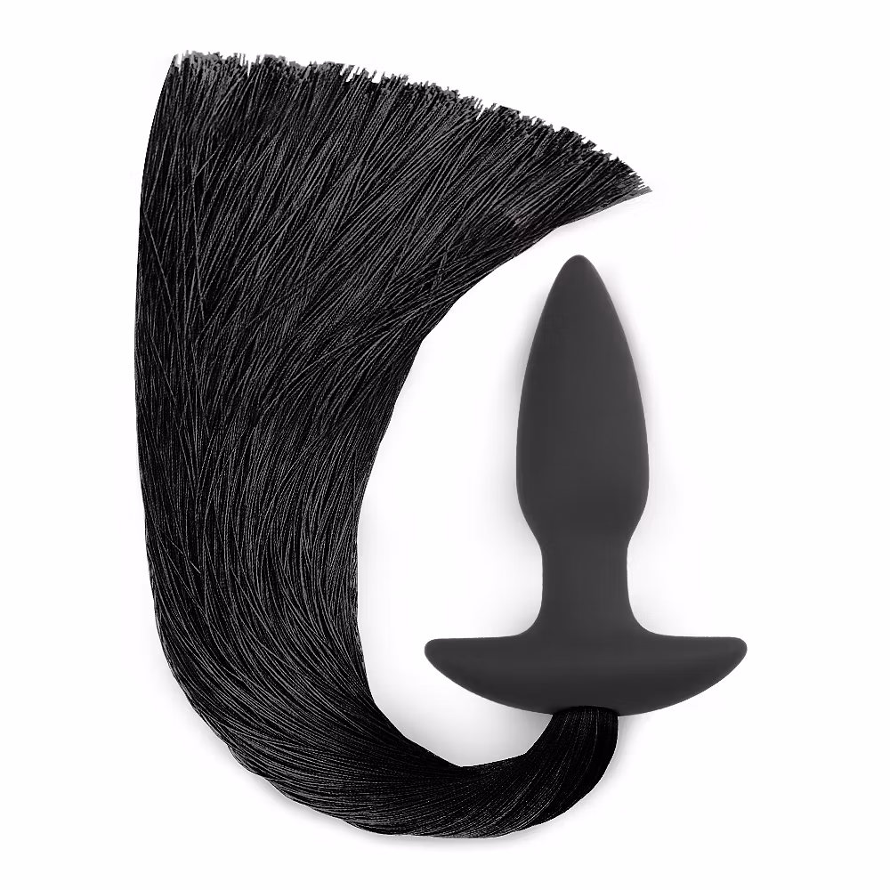 Silicone Anal Plug /w Pony Tail