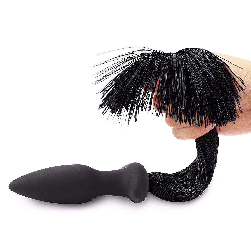 Silicone Anal Plug /w Pony Tail