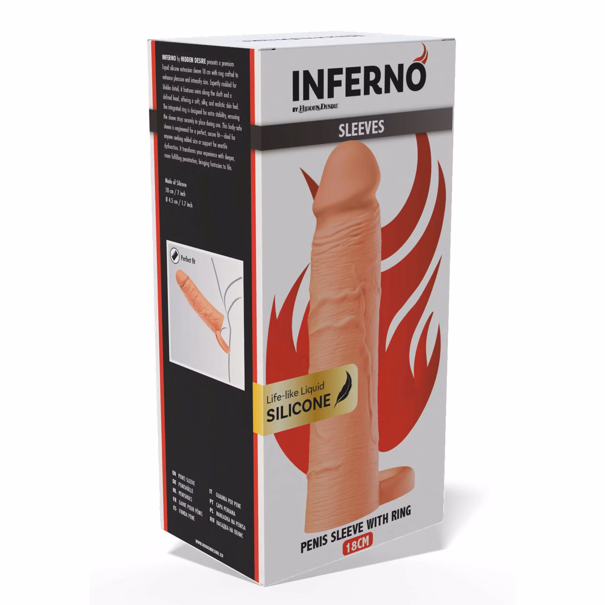 Penis Sleeve Liquid Silicone 18 cm