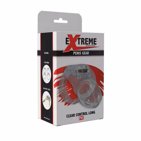 Clear Control Cock Cage Long