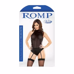 Sheer Mesh Halter Teddy