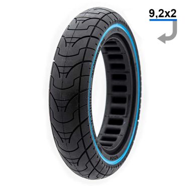 Solid däck 9.2x2-6.1/ B34- Svart/Blå
