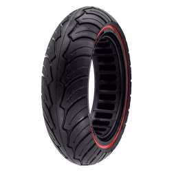 Däck solid 9.5x2.5-6.1 Svart/Rött för NIU