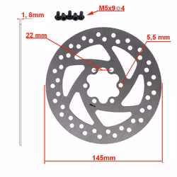 Bromsskiva 145mm 6-håls
