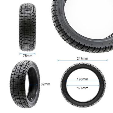Däck tubeless 10.5x2.5-7