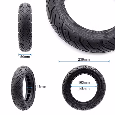 10x2.5 (60/70-6.5) Punkteringsfritt / Solid däck
