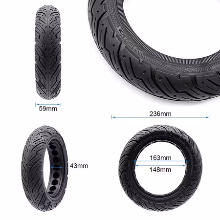 10x2.5 (60/70-6.5) Punkteringsfritt / Solid däck