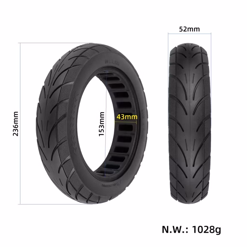 10x2.125 -6.5 Punkteringsfritt / Solid däck- 10 tums fälg