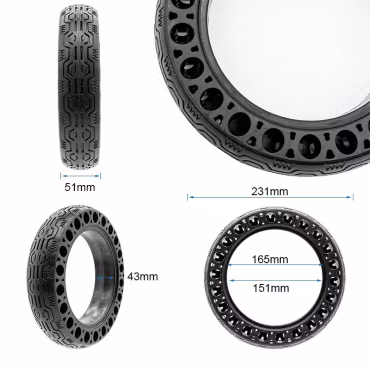 10x2.125 -6.5 Punkteringsfritt / Solid däck- 10 tums fälg