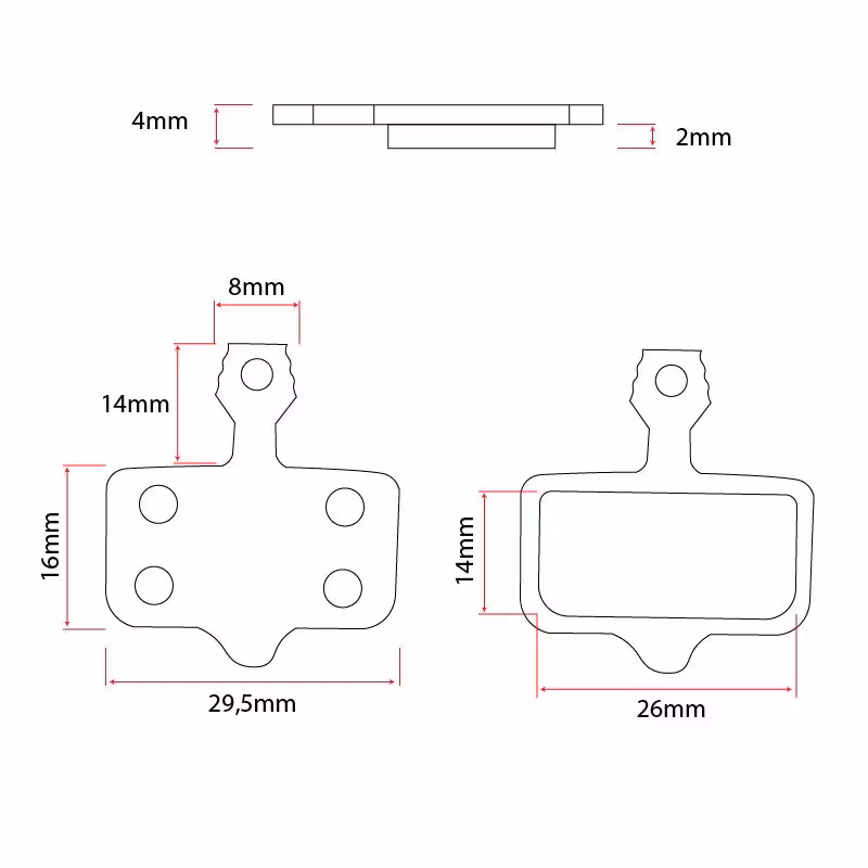 Bromsbelägg RT002-R Resin