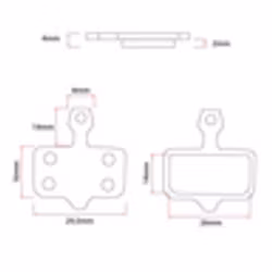 Bromsbelägg RT002-R Resin 2 pack