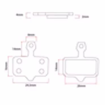 Bromsbelägg RT002-R Resin 2 pack