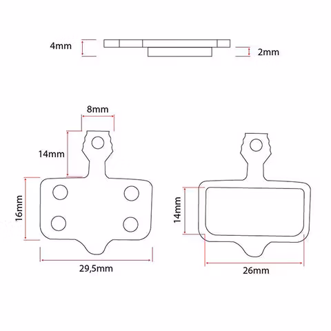Bromsbelägg RT002-R Ceramic 2 pack
