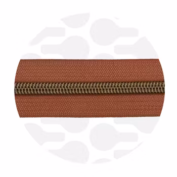 Glidelås #5 i fargen Cognac