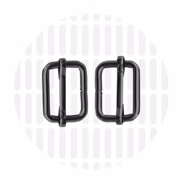 2 cm justerbare reimstrammere i fargen Gun Metal