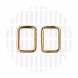 2cm Firkantringer i fargen Gull