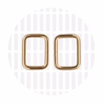 2cm Firkantringer i fargen Gull