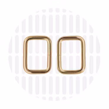 2cm Firkantringer i fargen Gull