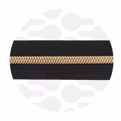 Glidelås # 5 i fargen Sort