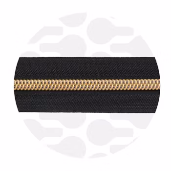 Glidelås # 5 i fargen Sort