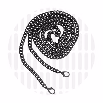 120 cm Veskelenke med karabinkroker - Sort