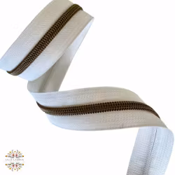 Klassisk Hvit - 3 meter  - Antikk Messing