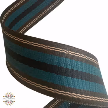 3,8 cm Nylon Bånd  - Teal - 1,5 meter