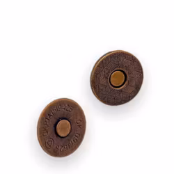 18mm Magnetknapp med pinner bak - Antikk Kopper