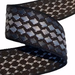 3,8 cm Jaquard Bånd - Perlesnor - Høststorm - 1,5 meter