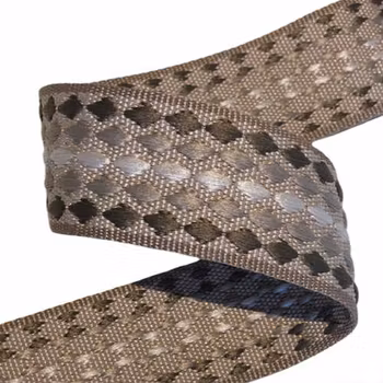 3,8 cm Jaquard Bånd - Perlesnor - Kvist - 1,5 meter