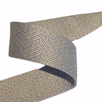 3,8 cm Jaquard Bånd - Kurvflettet - Dugg - 1,5 meter